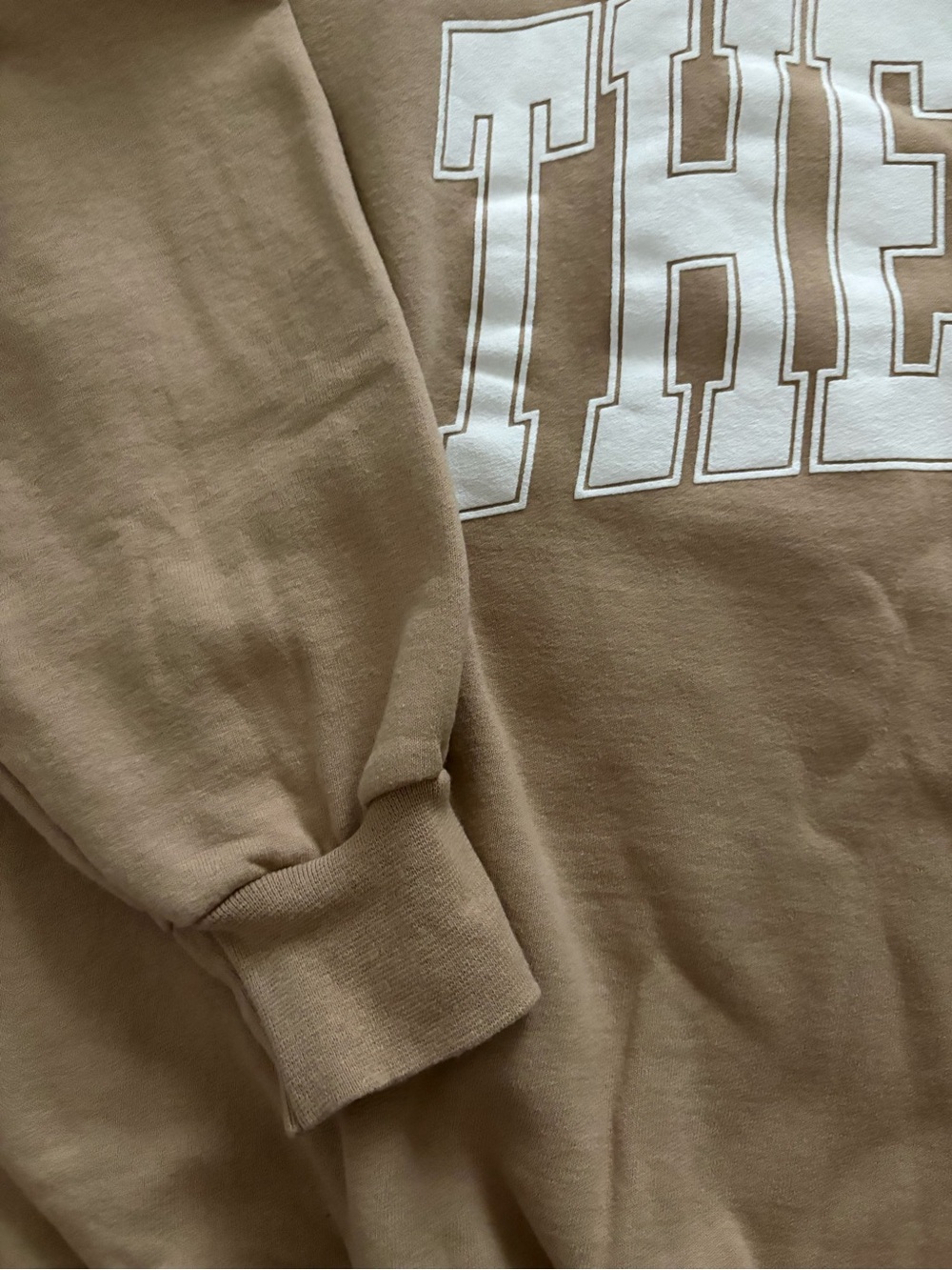 The Bar Varsity Sweatshirt Tan/White - Picture 5 of 6